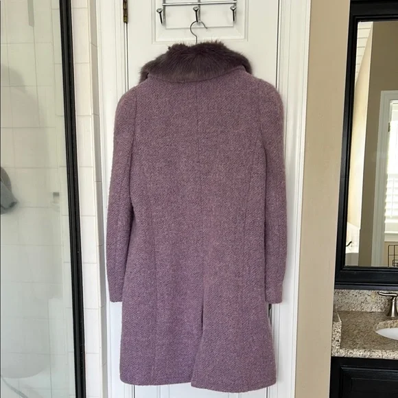 Kate Spade Plush Purple Teddy Jacket with Luxurious Collar - Picture 4 of 4